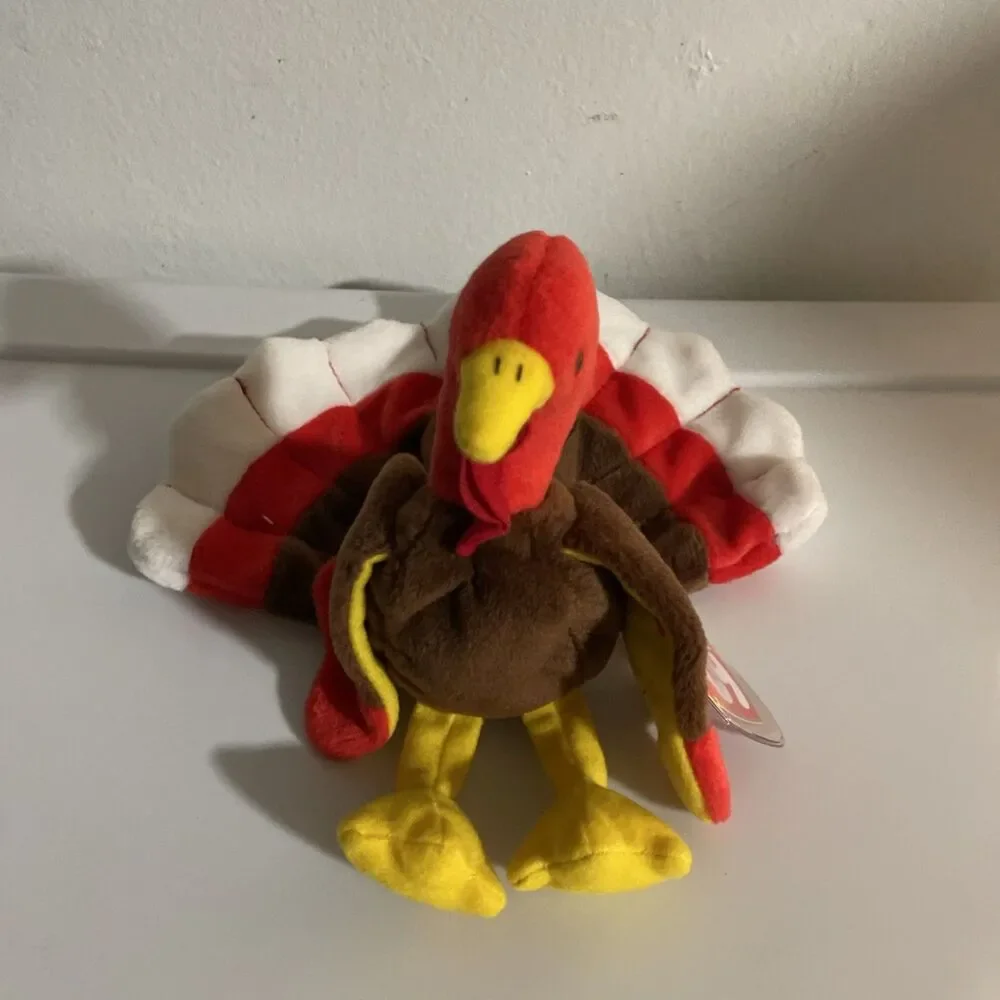 Ty Beanie Babies - Gobbles the Turkey, Rare w/ Tag Errors and PVC Pellets